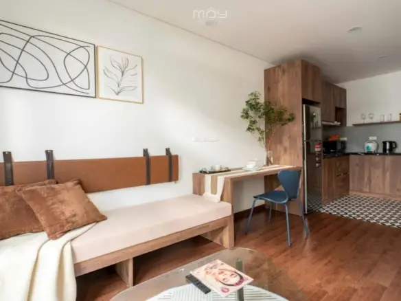 The First Mây One Bedroom Living Room