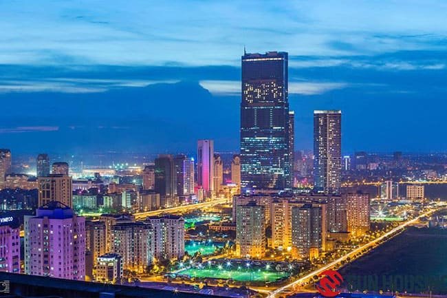 ハノイ Cầu Giấyの街並み